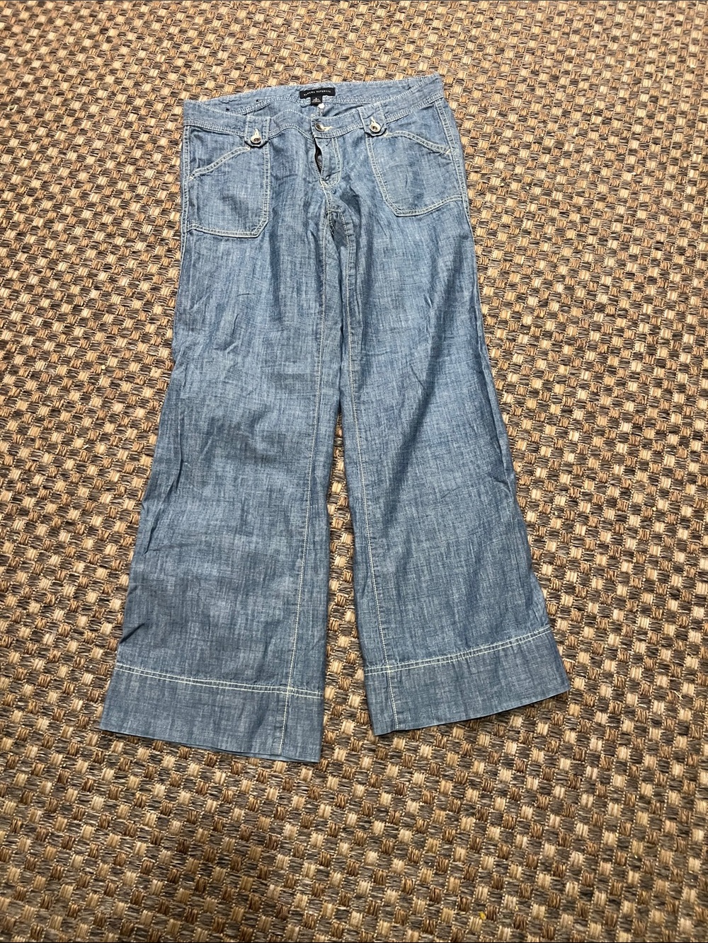 Banana Republic 8 Wide Leg Denim Jeans - Light Blue NEW